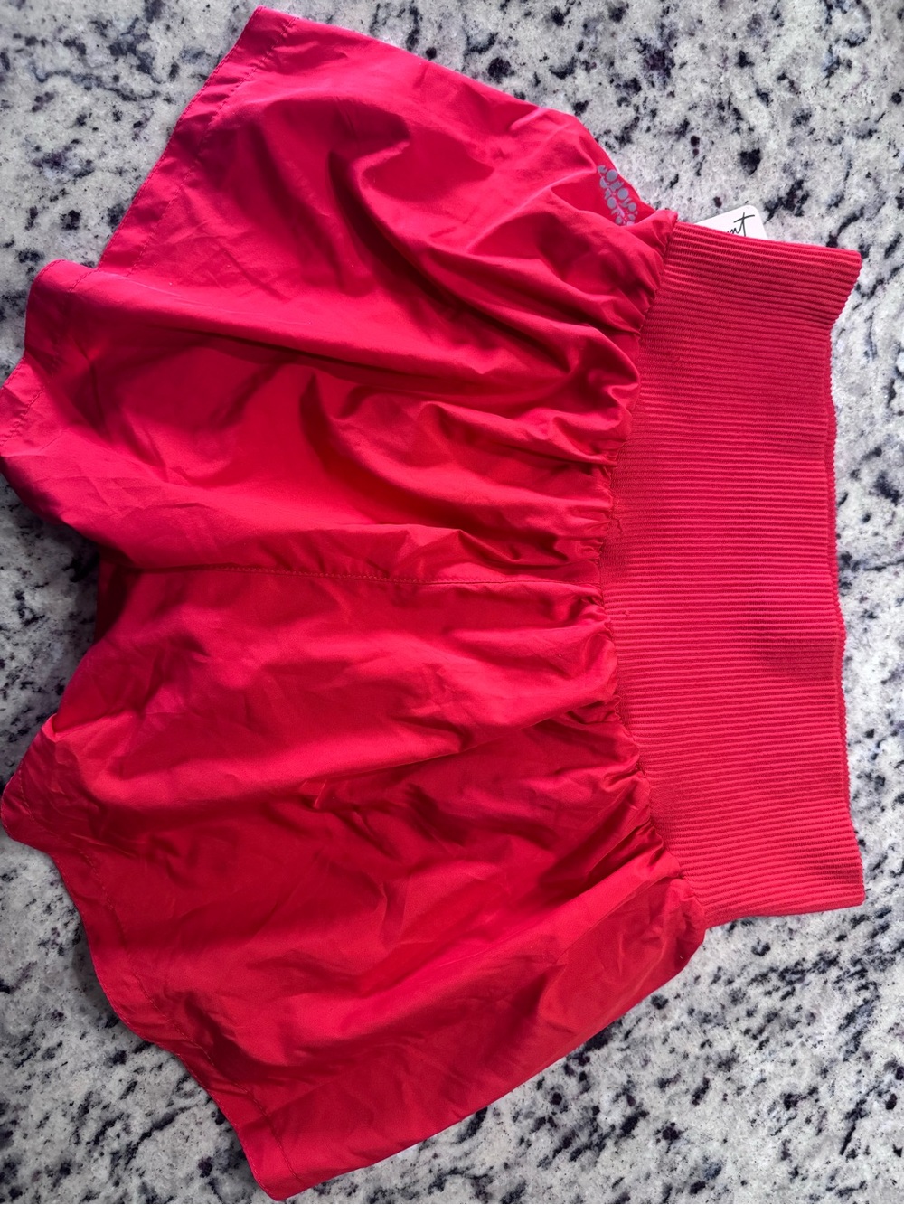 Free People Carpe Diem High Waisted Shorts- Red - Picture 5 of 5